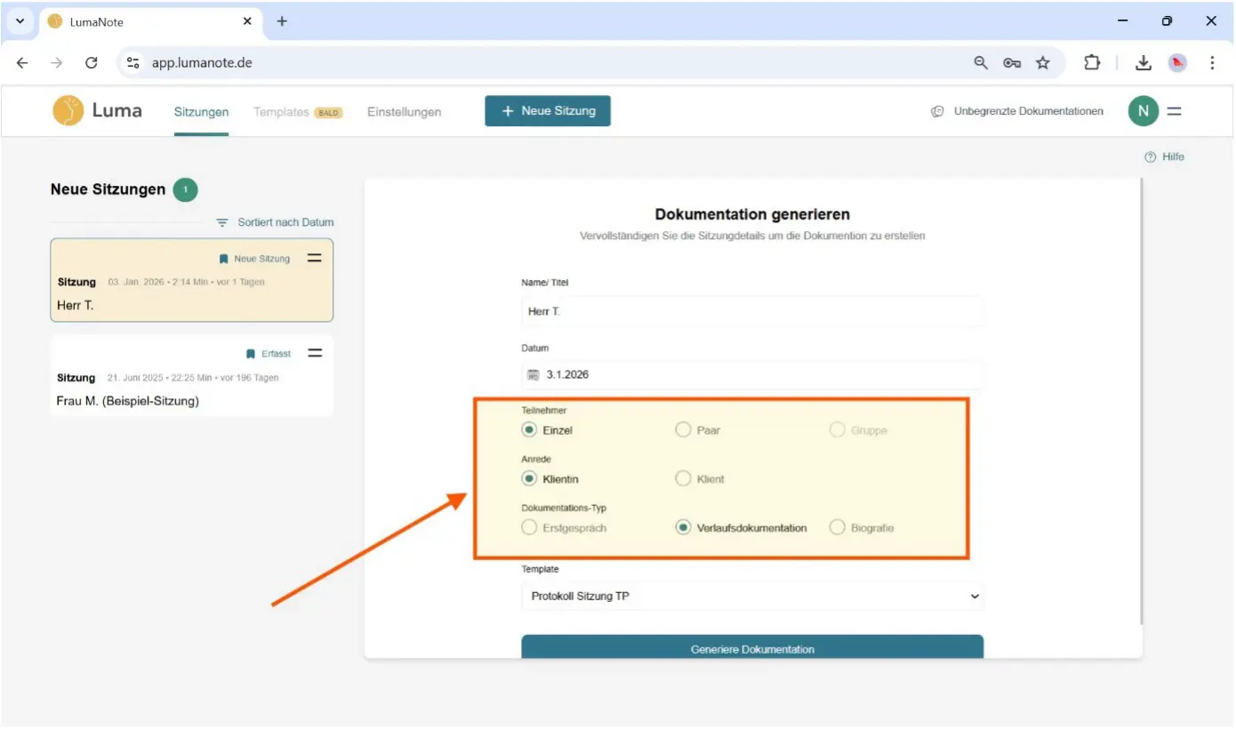 Dokumentation generieren